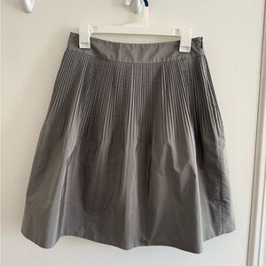 Banana Republic Gray Pleated A-Line Skirt